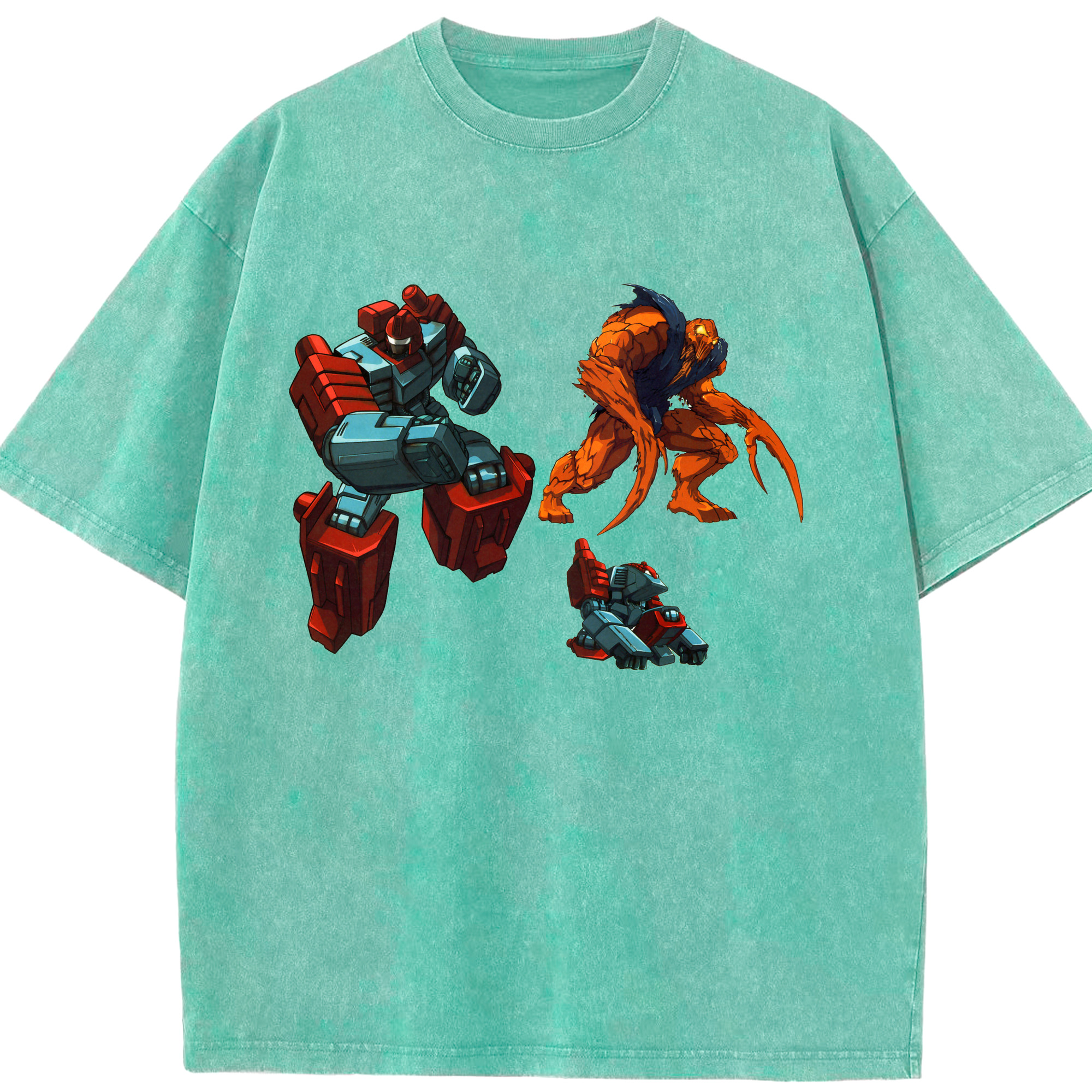 （画像用）  綿100% ヴィンテージ風 半袖Tシャツ（フロントプリント）